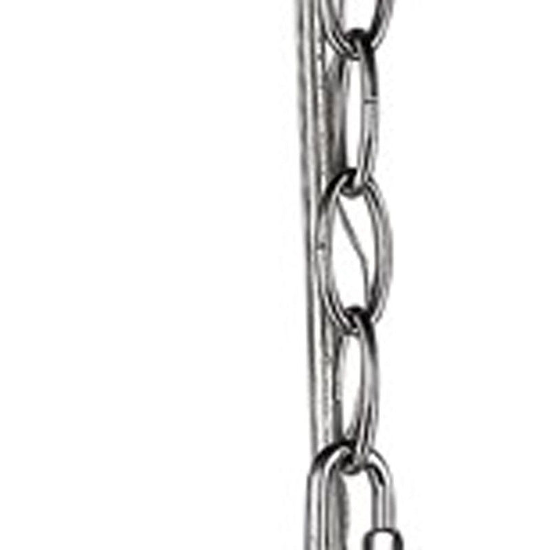 Candle Style Five Light Metal & Crystals Dimmable Chandelier With White Shades - Silver / White