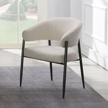Load image into Gallery viewer, Jirina - Chenille Arm Chair With Metal Legs (Set of 2) - Beige &amp; Black
