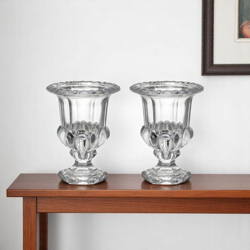 Urn Table Vases (Set of 2) - Clear