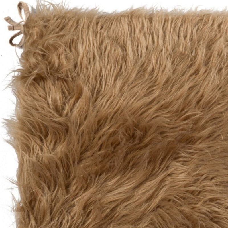 Cozy Faux Fur Chair Pads (Set of 2) - Tan