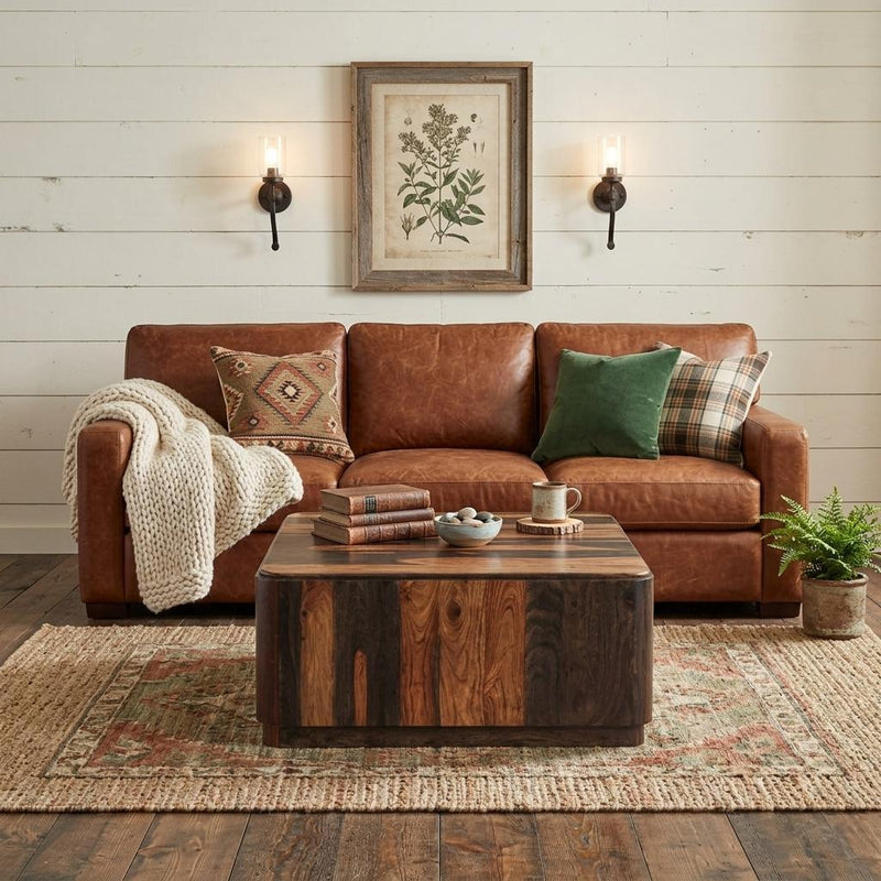 Square Coffee Table - Dark Brown