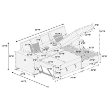 Load image into Gallery viewer, Convertible Sectional Upholstered Sleeper Sofa With Storage Chaise
