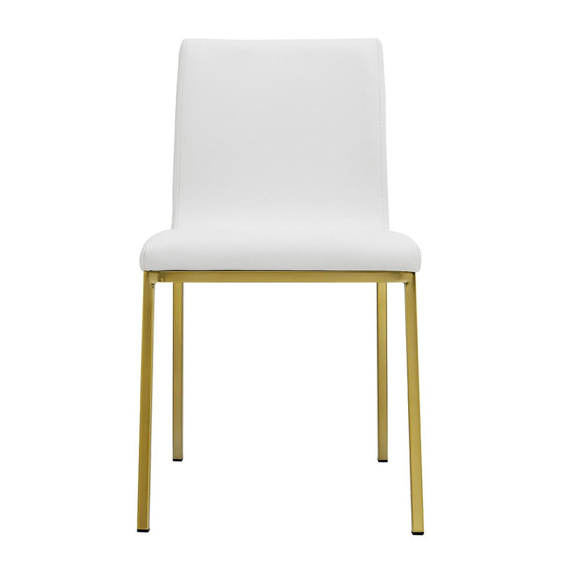 Upholstered Leather Dining Chairs (Set of 2) - White