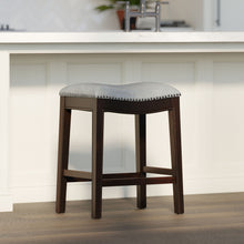 Load image into Gallery viewer, Modern Stool &amp; Nail Head Detailing

