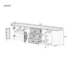 Load image into Gallery viewer, Modern Minimalist TV Stand For TVs Up To 80" With 3 Drawers And 1 Shelf
