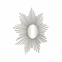 Load image into Gallery viewer, Striking Metal Sunburst Design Wall Mirror - Silver
