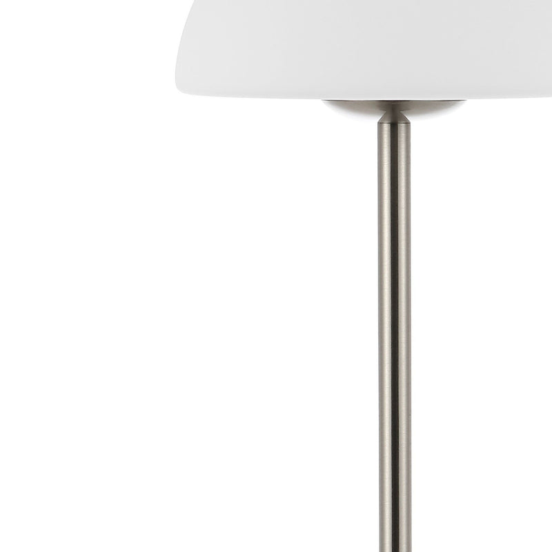 USB Table Lamp With Dome Shade - Nickel