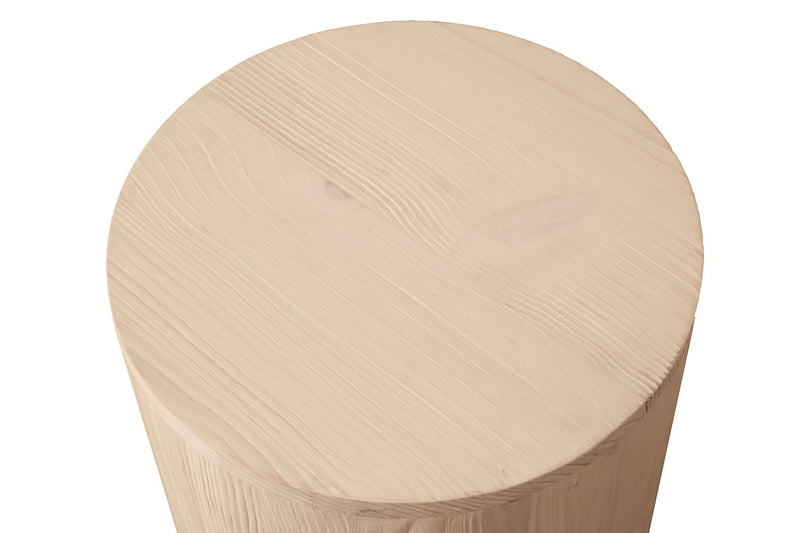 18" Solid Wood Round End Table - Natural