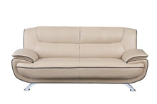 Load image into Gallery viewer, Sofa With Silver Legs Leather - Beige
