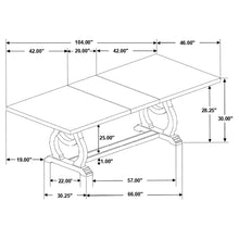 Load image into Gallery viewer, Fremont - Trestle Rectangular Dining Table With Removable Leaf
