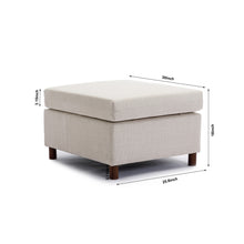 Load image into Gallery viewer, 2 Seat Module Sectional Sofa Couch With 1 Ottoman for living room,Seat Cushion and Back Cushion Non-Removable and Non-Washable,Cream
