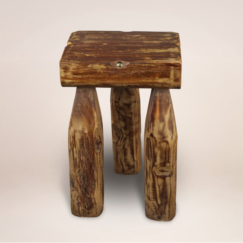 24" Solid Wood Square End Table - Brown