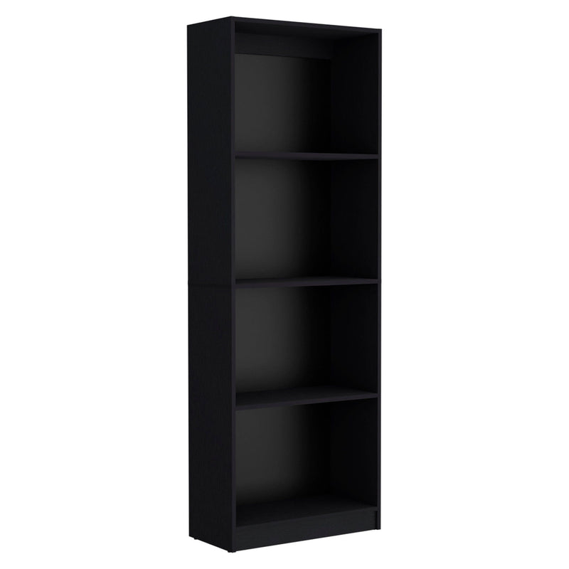 Five Tier Bookcase With Two doors (546345) - Black