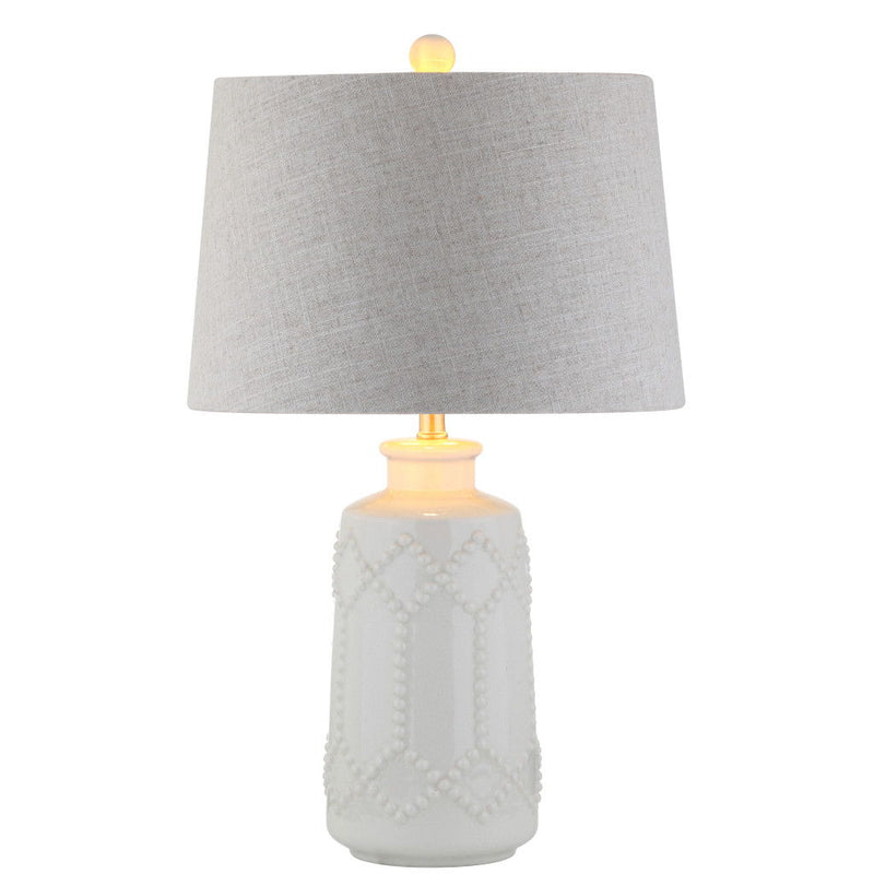 Table Lamp With Drum Shade - Cream