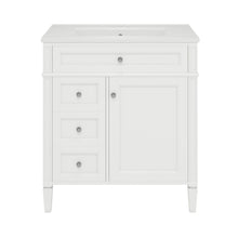 Load image into Gallery viewer, Bathroom Vanity With Top Sink, Modern Bathroom Storage Cabinet With 2 Drawers And A Tip-Out Drawer
