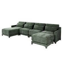 Load image into Gallery viewer, Stylish Sofa With Ottoman And Lumbar Pillows, Ergonomic Design
