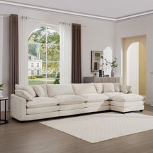 Load image into Gallery viewer, Modern Oversized Modular Cushion Sofa With Ottoman, Low Back, Deep Seating Sofa Set
