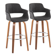 Load image into Gallery viewer, Vintage Flair - Mid Century Modern Fixed Height Barstool With Swivel &amp; Round Footrest (Set of 2)
