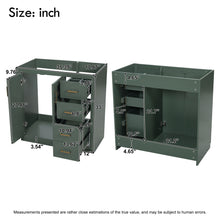 Load image into Gallery viewer, Retro Style Bathroom Vanity, 3 Drawers &amp; Soft Closing Doors

