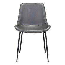 Load image into Gallery viewer, Faux Leather Upholstered Dining Side Chairs (Set of 2) - Gray
