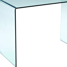 Load image into Gallery viewer, 43" Clear Glass Computer Desk
