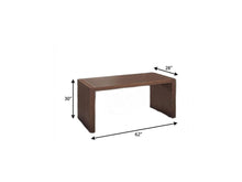Load image into Gallery viewer, 62" Brown Wood Computer Desk
