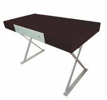 Load image into Gallery viewer, 48" Espresso and Silver Wood and Metal Computer Desk
