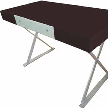 Load image into Gallery viewer, 48" Espresso and Silver Wood and Metal Computer Desk
