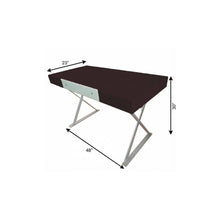 Load image into Gallery viewer, 48" Espresso and Silver Wood and Metal Computer Desk
