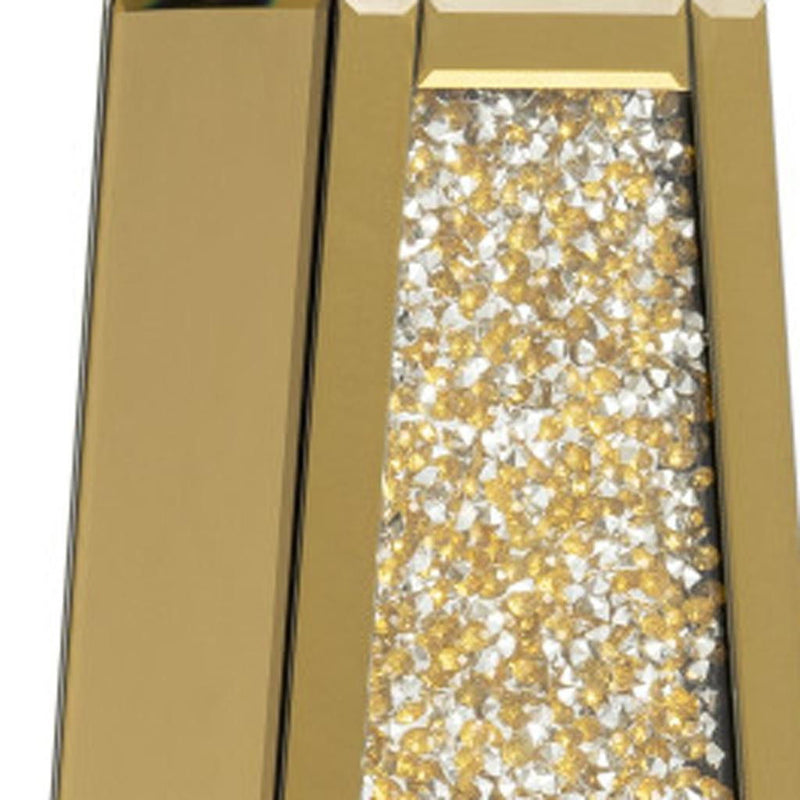 Floor Vase With Faux Crystals - Gold