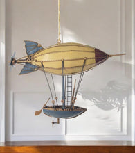 Load image into Gallery viewer, Steampunk Airship Model - Blue / Yellow
