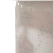 Load image into Gallery viewer, 60" Gray and White Marble Pedestal Base Round Top Dining Table
