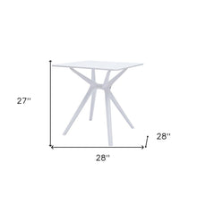 Load image into Gallery viewer, 28" White Heavy Duty Plastic Trestle Base Dining Table
