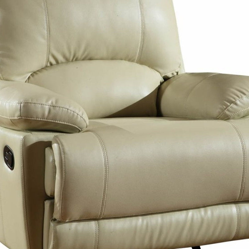 Microsuede Manual Gliding Recliner - Beige
