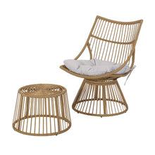 Load image into Gallery viewer, 2 Piece Rattan Patio Set With Club Chair And Side Table - Beige / Light Brown
