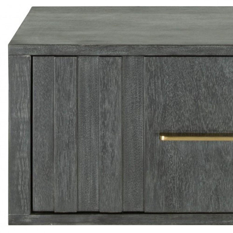 Low One Drawer Nightstand - Gray