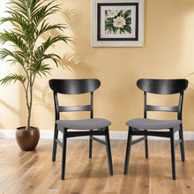 Load image into Gallery viewer, Modern Dining Chair With Upholstered Seat And Wood Frame
