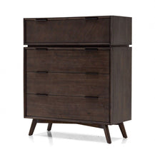 Load image into Gallery viewer, Four Drawer Dresser - Dark Brown
