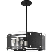 Load image into Gallery viewer, 18" Seven Light Dimmable Chandelier With Shades - Black
