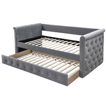 Load image into Gallery viewer, Contemporary Button Tufted Daybed With Slat Trundle

