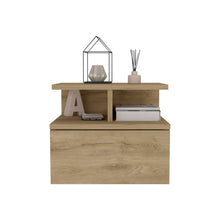Load image into Gallery viewer, 12" One Drawer Faux Wood Nightstand - Light Brown
