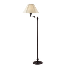 Load image into Gallery viewer, Swing Arm Floor Lamp With Beige Empire Shade - Bronze
