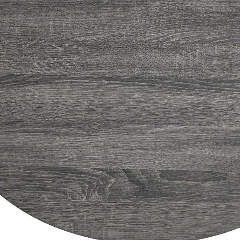 Wood Round Pedestal Coffee Table - Black