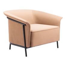 Load image into Gallery viewer, Fabric Arm Chair - Tan And Black
