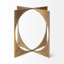 Load image into Gallery viewer, Burnished Circle Square Sculpture (392504) - Gold
