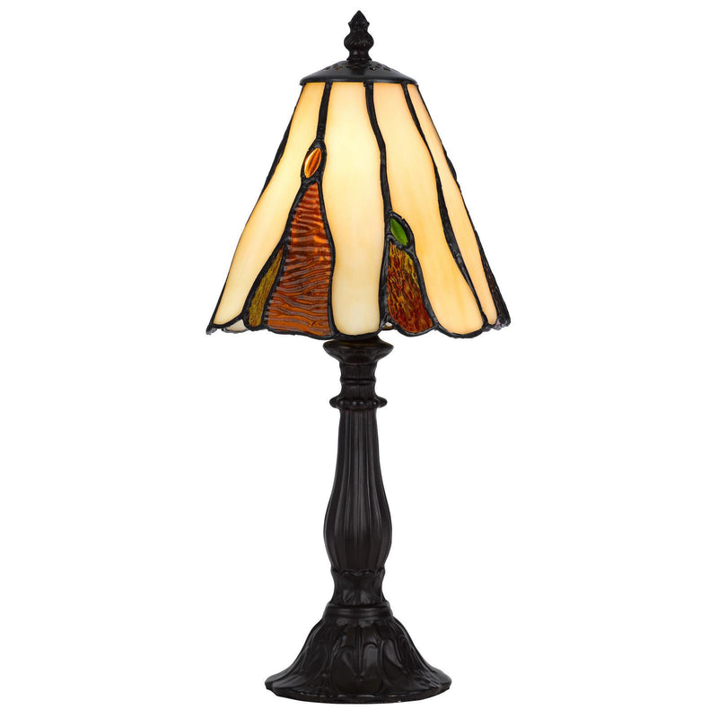 Abstract Round Tiffany Lamp With Cone Shade (751905) - Bronze