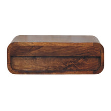 Load image into Gallery viewer, 18" Chestnut Solid Wood Distressed One Drawer Floating Nightstand - Light Brown

