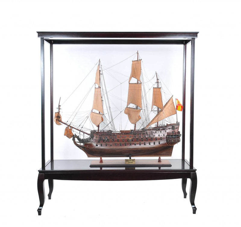 23" Glass Standard Display Stand - Dark Brown