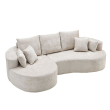 Load image into Gallery viewer, 2 Piece Fabric Cloud Curved Sectional Sofa With Chaise For Living Room
