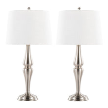 Load image into Gallery viewer, Sawyer - Contemporary Table Lamp (Set of 2) - Nickel / White
